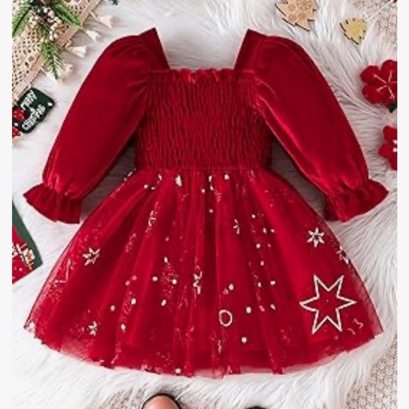 Red Velvet Baby Girls’s Dress Sz 12-18M - Picture 2 of 8